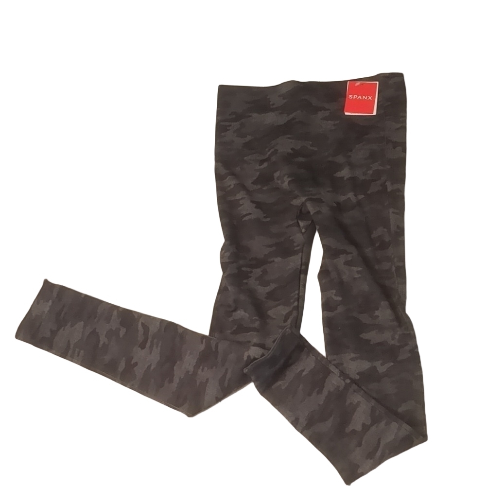 Spanx gray camo look at me now seamless leggings size medium